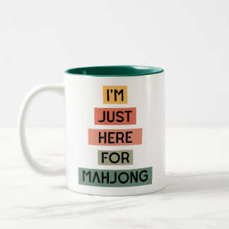 Caneca De Café Em Dois Tons Estou aqui por Mahjong