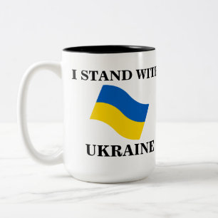 CANECA DE CAFÉ EM DOIS TONS ESTOU COM UCRÂNIA CAFÉ MUG