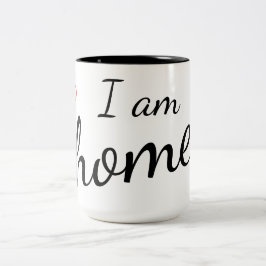 Caneca De Café Em Dois Tons Estou em casa