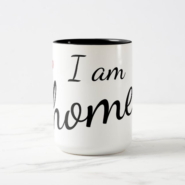 Caneca De Café Em Dois Tons Estou em casa (Centro)