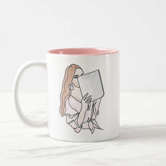 Caneca De Café Em Dois Tons Estou Lendo Mug (Esquerda)
