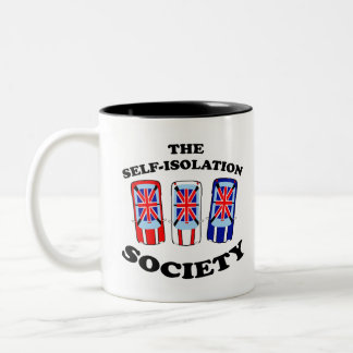 Caneca De Café Em Dois Tons estou na sociedade do autoisolamento