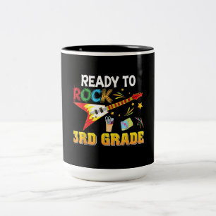 Caneca De Café Em Dois Tons Estou Pronto Para Rock 3º Ano De Volta À Escola 