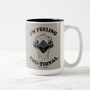 Caneca De Café Em Dois Tons Estou Sentindo Emu-Tional