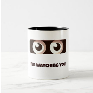 Caneca De Café Em Dois Tons Estou te observando...