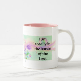 Caneca De Café Em Dois Tons Estou totalmente nas mãos do Senhor