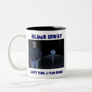 Caneca De Café Em Dois Tons Estrada 1 dos azuis
