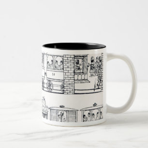 Caneca De Café Em Dois Tons Estrada de ferro indiana