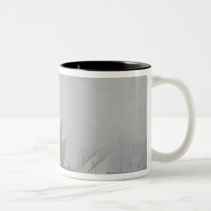 Caneca De Café Em Dois Tons Estradas de Leith com transporte, século XIX
