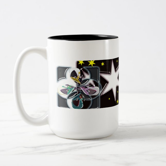 Caneca De Café Em Dois Tons Estrela (Esquerda)