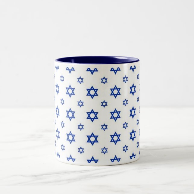 Caneca De Café Em Dois Tons Estrela Azul de David (Centro)