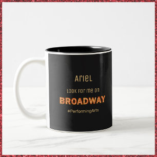 Caneca De Café Em Dois Tons Estrela de Ascensão da Broadway