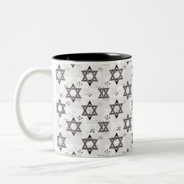 Caneca De Café Em Dois Tons Estrela de David (Esquerda)