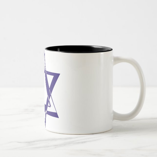 Caneca De Café Em Dois Tons Estrela de David (Direita)