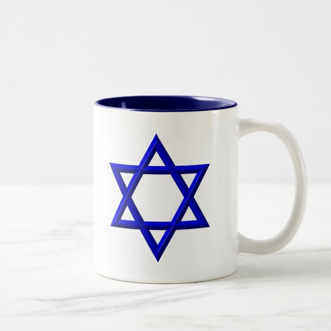 Caneca De Café Em Dois Tons Estrela de David (Direita)