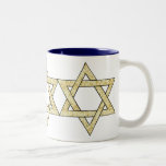 Caneca De Café Em Dois Tons Estrela de David do Matzoh<br><div class="desc">A estrela de David do matzoh do Passover para os feriados judaicos é adorável para o seder do pesach e uma decoração judaica do cartão do divertimento,  a home,  um roupa do bebê ou um t-shirt para a família.</div>