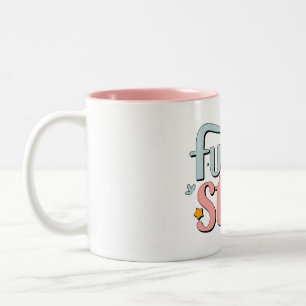 Caneca De Café Em Dois Tons Estrela do Futuro - Pegadas de Bebê Bonitas