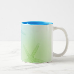 Caneca De Café Em Dois Tons Estrela do mar inspirada