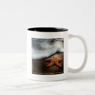 Caneca De Café Em Dois Tons Estrela do mar só na praia