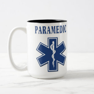 Caneca De Café Em Dois Tons Estrela do paramédico da vida