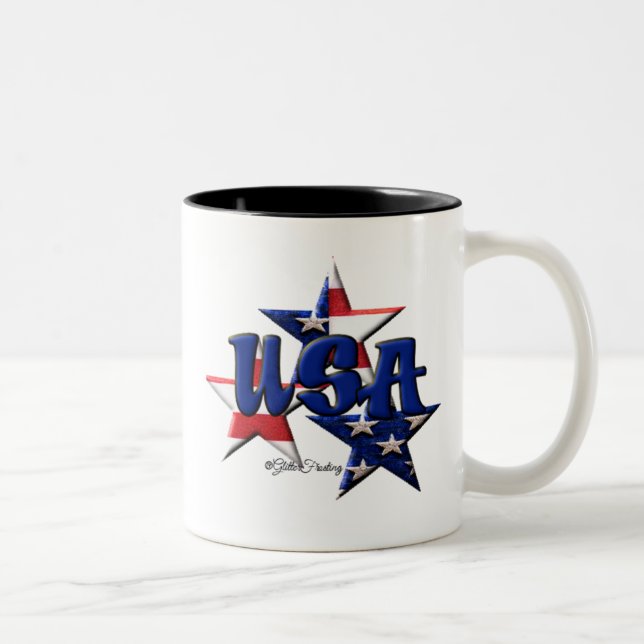 Caneca De Café Em Dois Tons Estrela EUA (Direita)