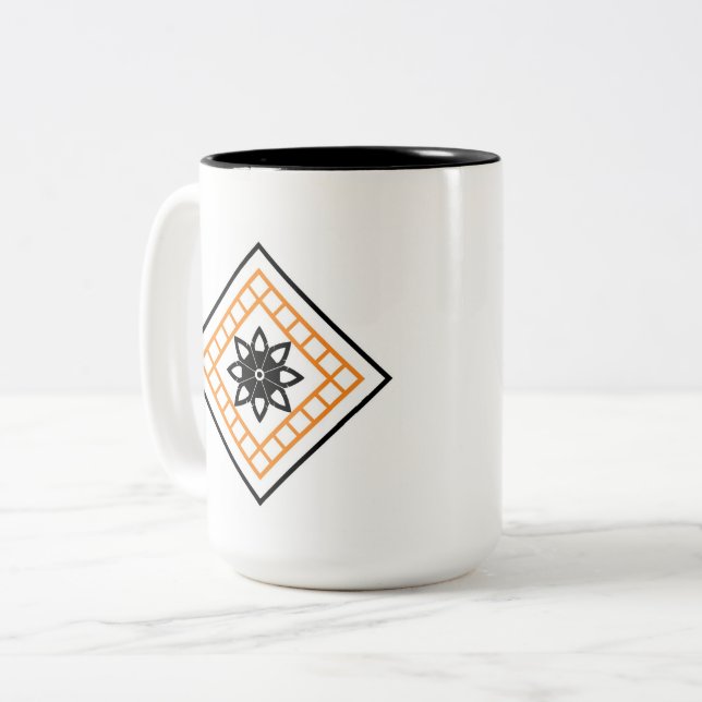 Caneca De Café Em Dois Tons Estrela Sindhi  (Frente Esquerda)