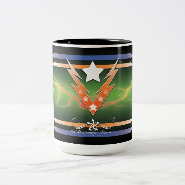 Caneca De Café Em Dois Tons Estrelas Branqueadoras (Centro)