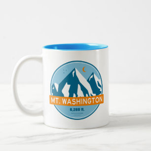 Caneca De Café Em Dois Tons Estrelas da Lua no Mt. Washington New Hampshire