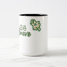 Caneca De Café Em Dois Tons Estrelas Dançantes Gráficas Corajosas