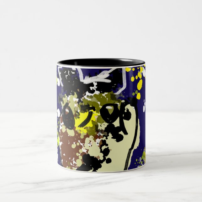 Caneca De Café Em Dois Tons Estrelas de coruja (Centro)