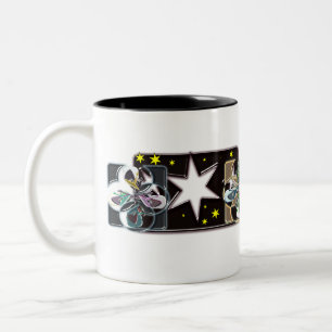 Caneca De Café Em Dois Tons Estrelas de Mangueiras de Café De Dois Tons