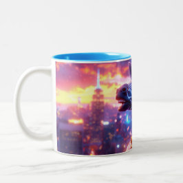 Caneca De Café Em Dois Tons Estrelas e faixas com ZEBRA ZANZIBAR