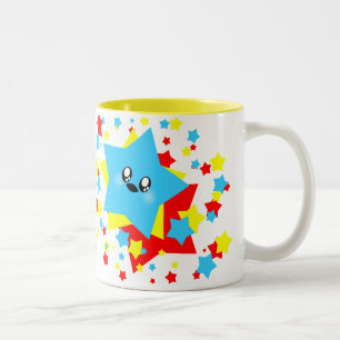 CANECA DE CAFÉ EM DOIS TONS ESTRELAS KAWAII BUZZ CÓSMICO