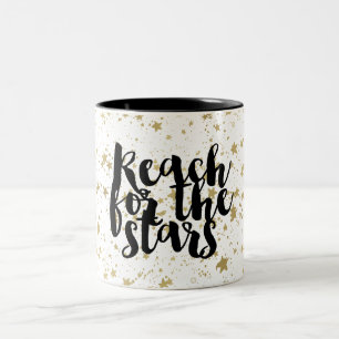Caneca De Café Em Dois Tons Estrelas Sparkling do ouro