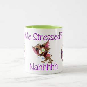 Caneca De Café Em Dois Tons "Estressado"