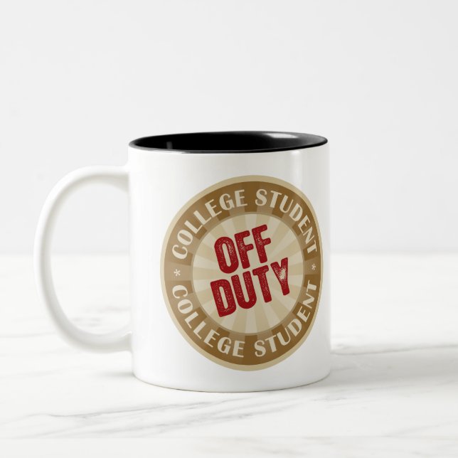 Caneca De Café Em Dois Tons Estudante universitário fora de serviço (Esquerda)