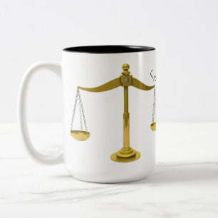 Caneca De Café Em Dois Tons Estudantes de Direito da Justiça   Café Mug