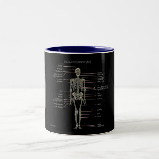 Caneca De Café Em Dois Tons Estude-os os ossos…