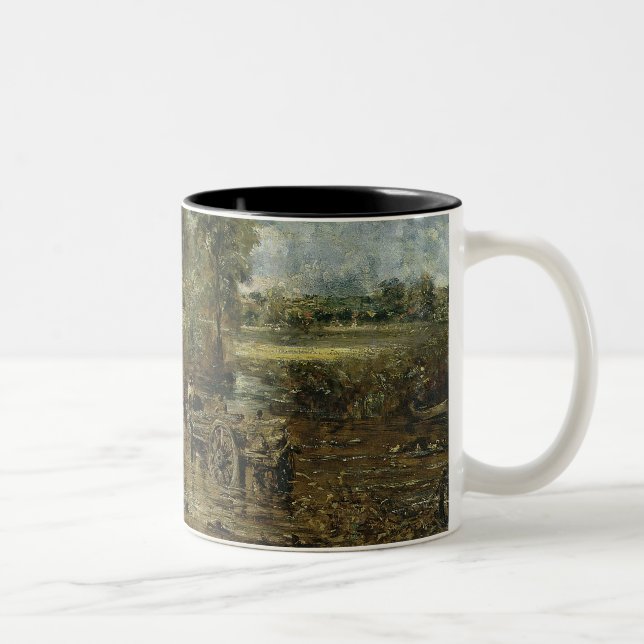 Caneca De Café Em Dois Tons Estudo completo de John Constable | para 'o feno (Direita)