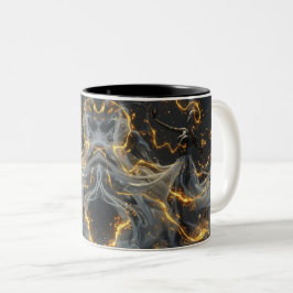 Caneca De Café Em Dois Tons Ethereal Dance Of Light, Enchanting Art, Gift for 