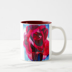 Caneca De Café Em Dois Tons Etoile de Holland moderna arte rosa original