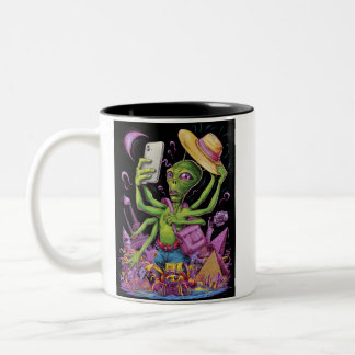 Caneca De Café Em Dois Tons ET's Epic Earth Selfie