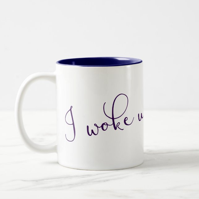 Caneca De Café Em Dois Tons Eu acordei como este (Esquerda)