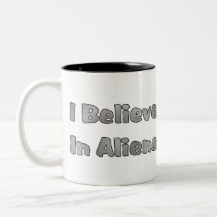 Caneca De Café Em Dois Tons Eu Acredito Em Aliens