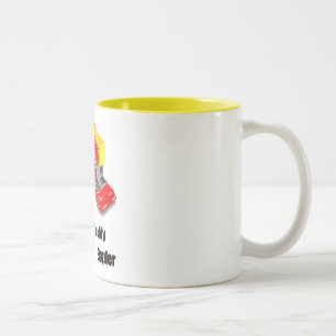 Caneca De Café Em Dois Tons Eu acredito que você tem meu espaço de escritór