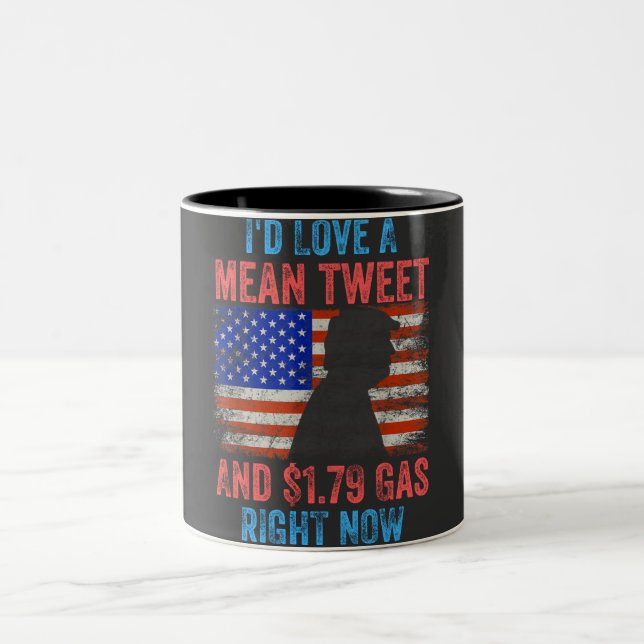 Caneca De Café Em Dois Tons Eu adoraria um tweet malvado (Centro)