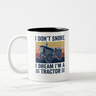 Caneca De Café Em Dois Tons Eu adoro camiseta de tratores