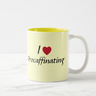 Caneca De Café Em Dois Tons Eu adoro caneca.