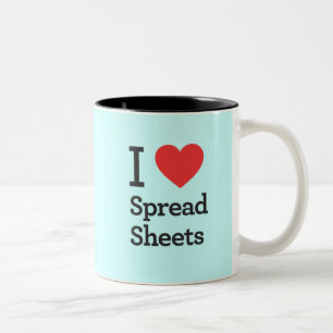 Caneca De Café Em Dois Tons Eu Adoro Planilhas