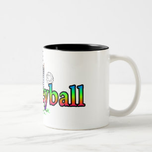 Caneca De Café Em Dois Tons Eu Adoro Voleibol